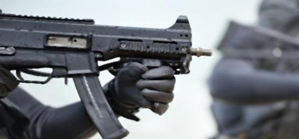 Armed police officers