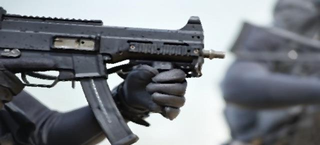 Armed police officers