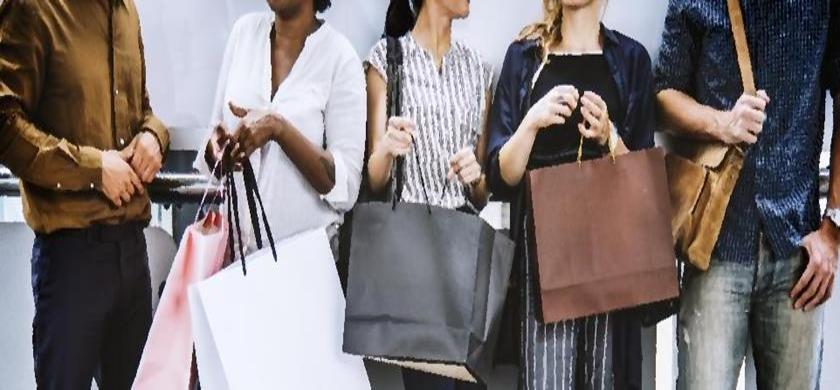 Shoppers Chatting