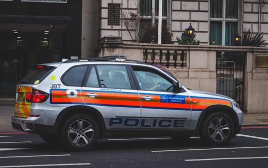 UK Police patrol car - Image Credit Dom J from www.pexels.com